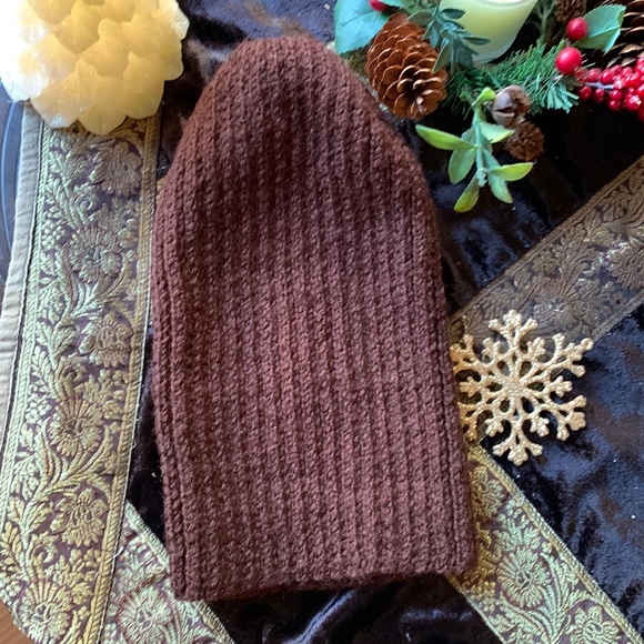 100% HANDMADE soft wool hat / Beanie convertible - Picture 2 of 5